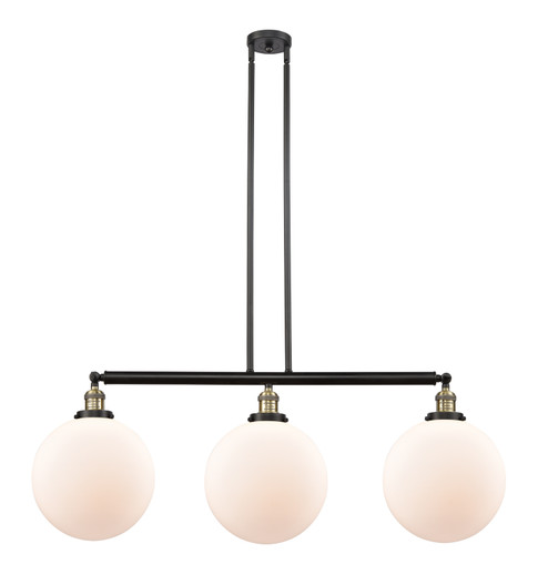 Franklin Restoration Three Light Island Pendant in Black Antique Brass (405|213-BAB-G201-12) Franklin Restoration Three Light Island Pendant in Black Antique Brass (405|213-BAB-G201-12)