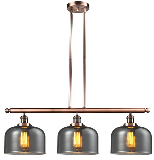Franklin Restoration Three Light Island Pendant in Antique Copper (405|213-AC-G73)