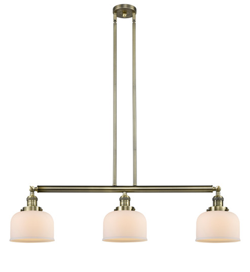 Franklin Restoration Three Light Island Pendant in Antique Brass (405|213-AB-G71)
