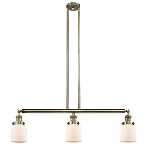 Franklin Restoration Three Light Island Pendant in Antique Brass (405|213-AB-G51)