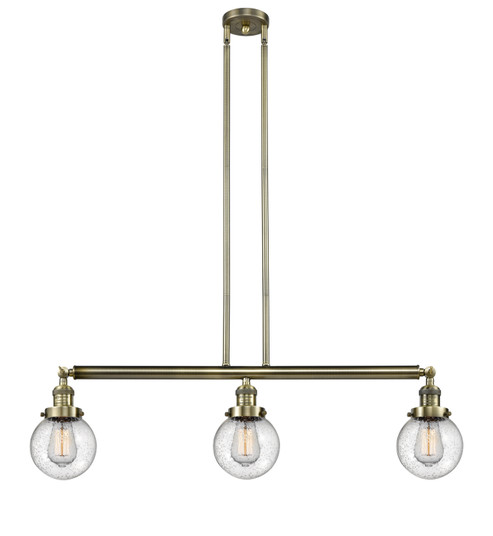 Franklin Restoration LED Island Pendant in Antique Brass (405|213-AB-G204-6-LED)