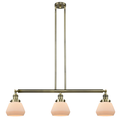 Franklin Restoration Three Light Island Pendant in Antique Brass (405|213-AB-G171)