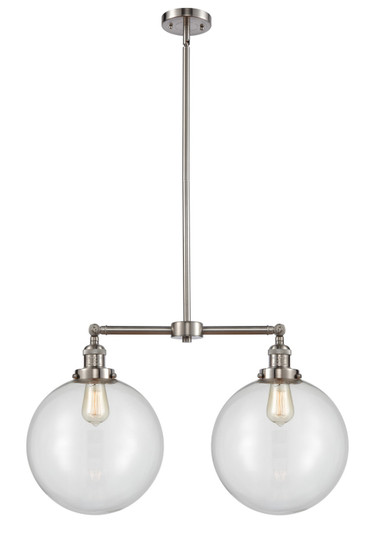 Franklin Restoration LED Island Pendant in Brushed Satin Nickel (405|209-SN-G202-12-LED)