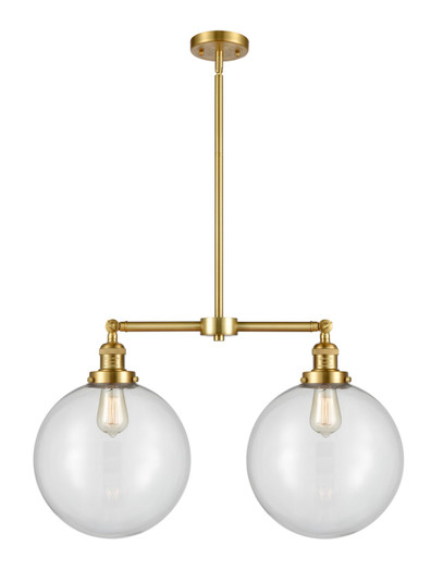 Franklin Restoration LED Island Pendant in Satin Gold (405|209-SG-G202-12-LED)