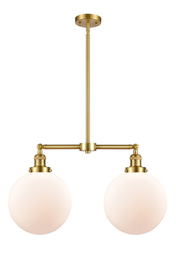 Franklin Restoration LED Island Pendant in Satin Gold (405|209-SG-G201-10-LED)