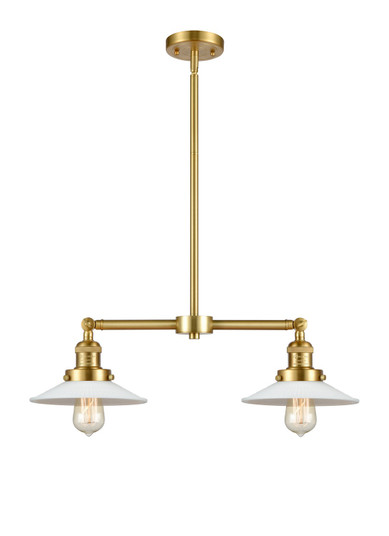 Franklin Restoration LED Island Pendant in Satin Gold (405|209-SG-G1-LED)