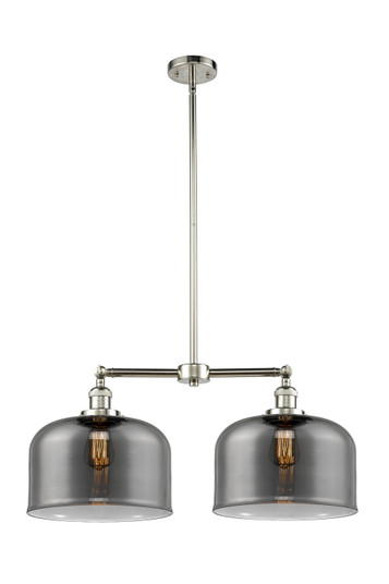 Franklin Restoration Two Light Island Pendant in Polished Nickel (405|209-PN-G73-L)