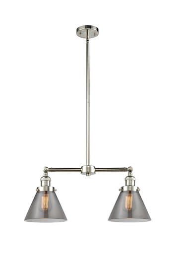Franklin Restoration Two Light Island Pendant in Polished Nickel (405|209-PN-G43)