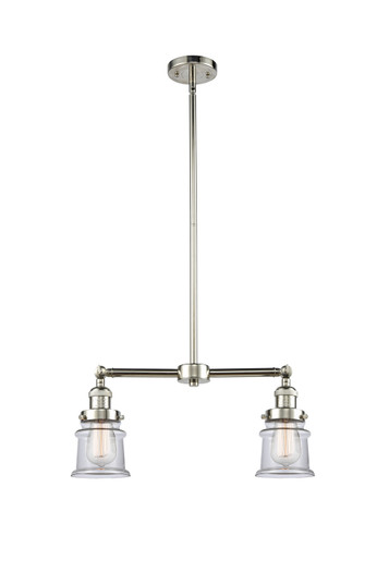 Franklin Restoration Two Light Island Pendant in Polished Nickel (405|209-PN-G182S)