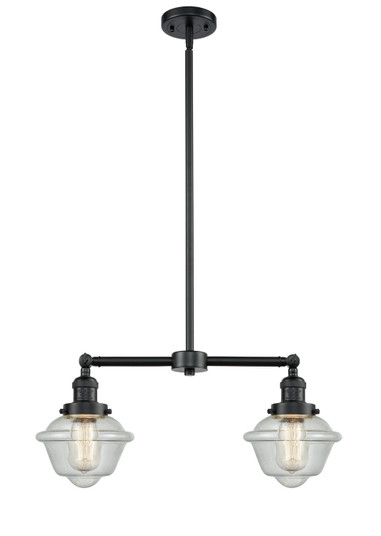 Franklin Restoration Two Light Island Pendant in Oil Rubbed Bronze (405|209-OB-G534)