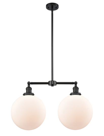 Franklin Restoration LED Island Pendant in Matte Black (405|209-BK-G201-12-LED)