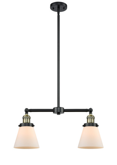 Franklin Restoration Two Light Island Pendant in Black Antique Brass (405|209-BAB-G61)