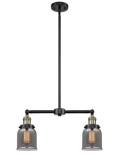 Franklin Restoration Two Light Island Pendant in Black Antique Brass (405|209-BAB-G53)