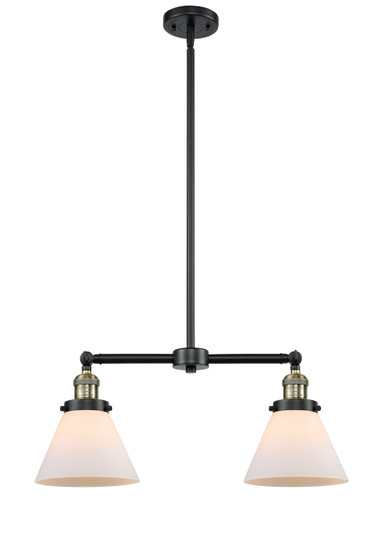 Franklin Restoration Two Light Island Pendant in Black Antique Brass (405|209-BAB-G41)