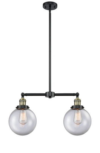 Franklin Restoration LED Island Pendant in Black Antique Brass (405|209-BAB-G202-8-LED)
