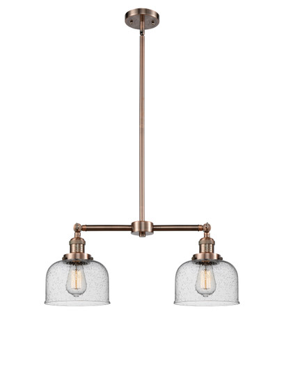 Franklin Restoration Two Light Island Pendant in Antique Copper (405|209-AC-G74)