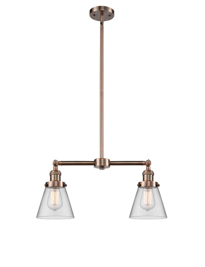 Franklin Restoration Two Light Island Pendant in Antique Copper (405|209-AC-G62)