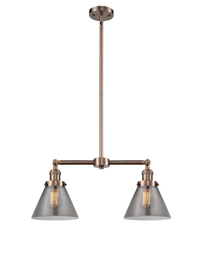 Franklin Restoration Two Light Island Pendant in Antique Copper (405|209-AC-G43)
