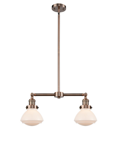 Franklin Restoration Two Light Island Pendant in Antique Copper (405|209-AC-G321)