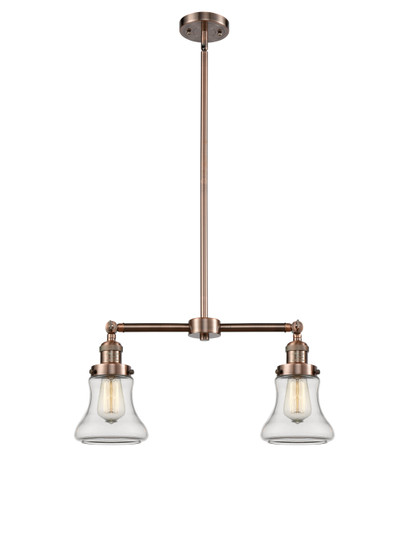 Franklin Restoration Two Light Island Pendant in Antique Copper (405|209-AC-G192)