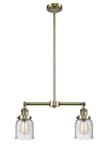 Franklin Restoration Two Light Island Pendant in Antique Brass (405|209-AB-G54)