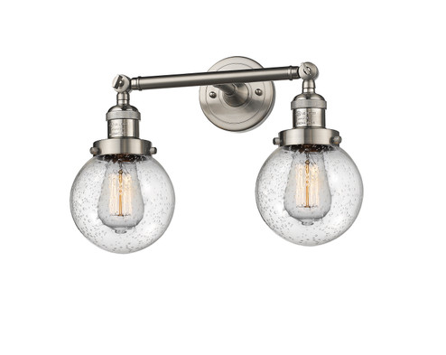 Franklin Restoration Two Light Bath Vanity in Brushed Satin Nickel (405|208-SN-G204-6)