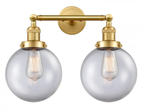 Franklin Restoration Two Light Bath Vanity in Satin Gold (405|208-SG-G202-8)