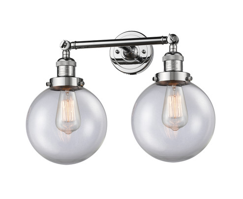 Franklin Restoration Two Light Bath Vanity in Polished Chrome (405|208-PC-G202-8)