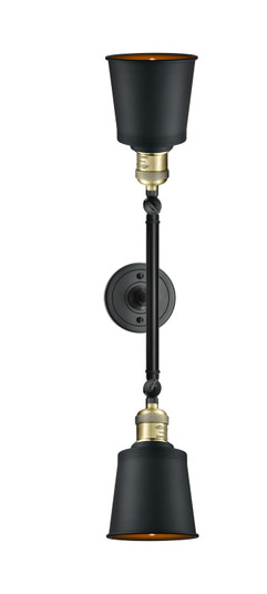 Franklin Restoration LED Bath Vanity in Black Antique Brass (405|208L-BAB-M9-BK-LED)