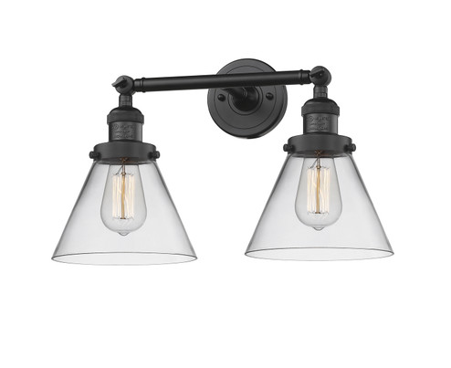 Franklin Restoration Two Light Bath Vanity in Matte Black (405|208-BK-G42)