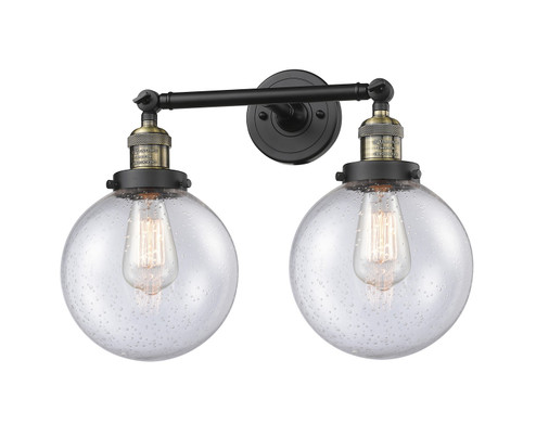 Franklin Restoration LED Bath Vanity in Black Antique Brass (405|208-BAB-G204-8-LED)