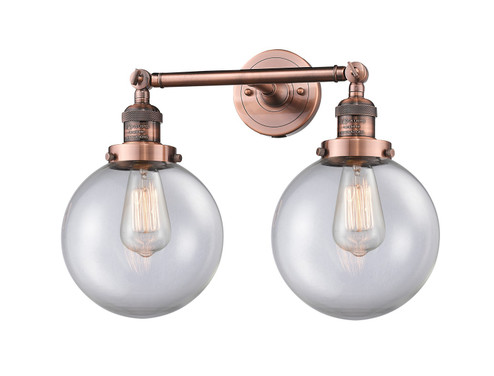Franklin Restoration LED Bath Vanity in Antique Copper (405|208-AC-G202-8-LED)