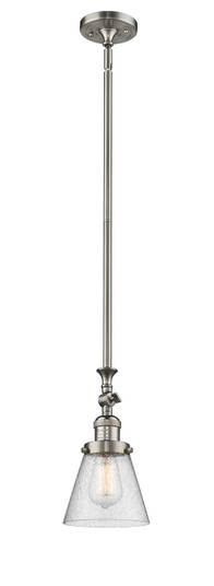 Franklin Restoration One Light Mini Pendant in Brushed Satin Nickel (405|206-SN-G64)