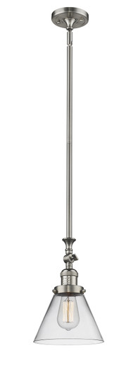 Franklin Restoration One Light Mini Pendant in Brushed Satin Nickel (405|206-SN-G42)