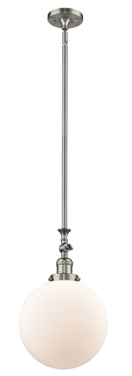 Franklin Restoration One Light Mini Pendant in Brushed Satin Nickel (405|206-SN-G201-10)
