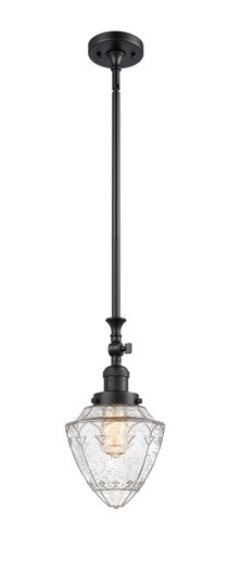 Franklin Restoration One Light Mini Pendant in Matte Black (405|206-BK-G664-7)