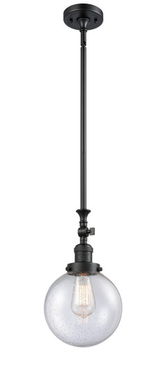 Franklin Restoration One Light Mini Pendant in Matte Black (405|206-BK-G204-8)