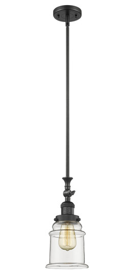 Franklin Restoration One Light Mini Pendant in Matte Black (405|206-BK-G182)