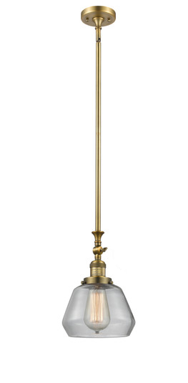 Franklin Restoration One Light Mini Pendant in Brushed Brass (405|206-BB-G172)