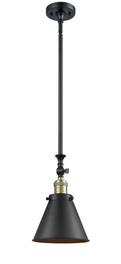 Franklin Restoration One Light Mini Pendant in Black Antique Brass (405|206-BAB-M13-BK)