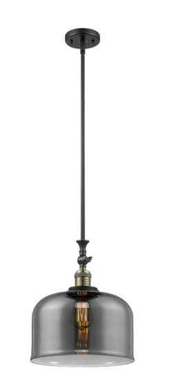 Franklin Restoration One Light Mini Pendant in Black Antique Brass (405|206-BAB-G73-L)