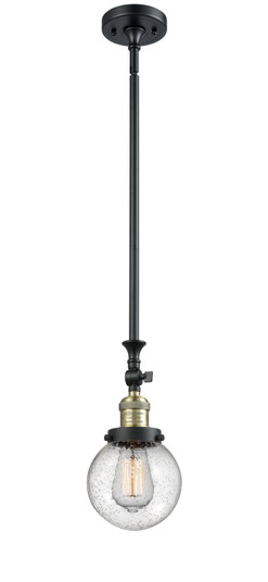Franklin Restoration One Light Mini Pendant in Black Antique Brass (405|206-BAB-G204-6)