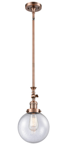 Franklin Restoration One Light Mini Pendant in Antique Copper (405|206-AC-G204-8)