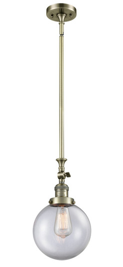 Franklin Restoration LED Mini Pendant in Antique Brass (405|206-AB-G202-8-LED)