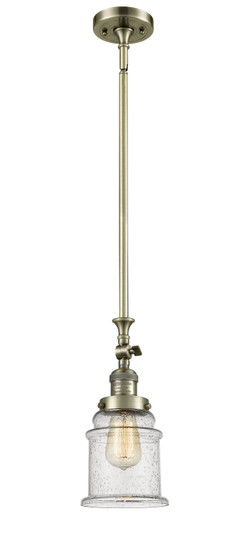 Franklin Restoration One Light Mini Pendant in Antique Brass (405|206-AB-G184)