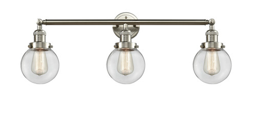 Franklin Restoration Three Light Bath Vanity in Brushed Satin Nickel (405|205-SN-G202-6)