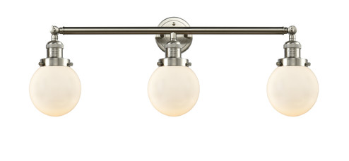 Franklin Restoration Three Light Bath Vanity in Brushed Satin Nickel (405|205-SN-G201-6)