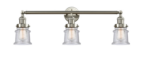Franklin Restoration Three Light Bath Vanity in Brushed Satin Nickel (405|205-SN-G184S)