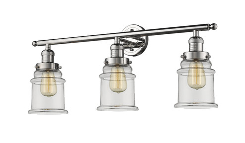 Franklin Restoration Three Light Bath Vanity in Polished Nickel (405|205-PN-G182)