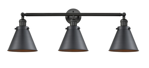 Franklin Restoration Three Light Bath Vanity in Matte Black (405|205-BK-M13-BK)